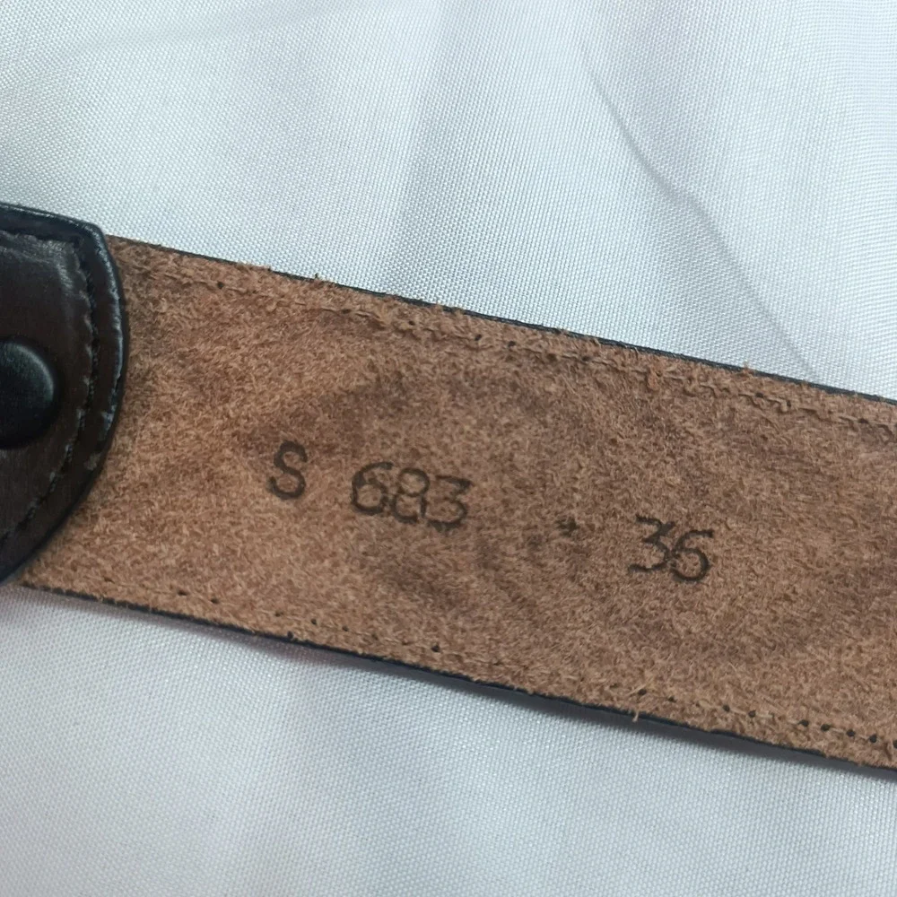 Nocona Belt Co Womens Brown Tooled Leather Western Belt Floral Basketweave 36